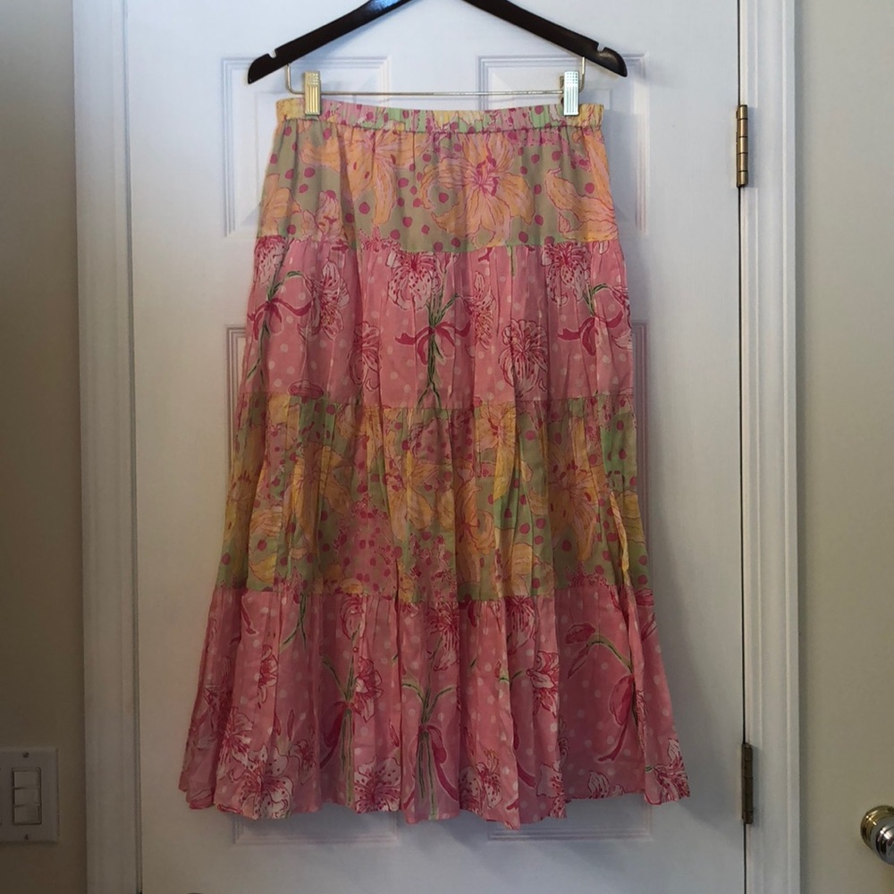 Colorful Lilly Pulitzer maxi skirt